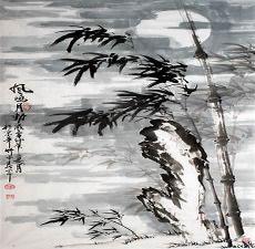 竹子的绘画图片